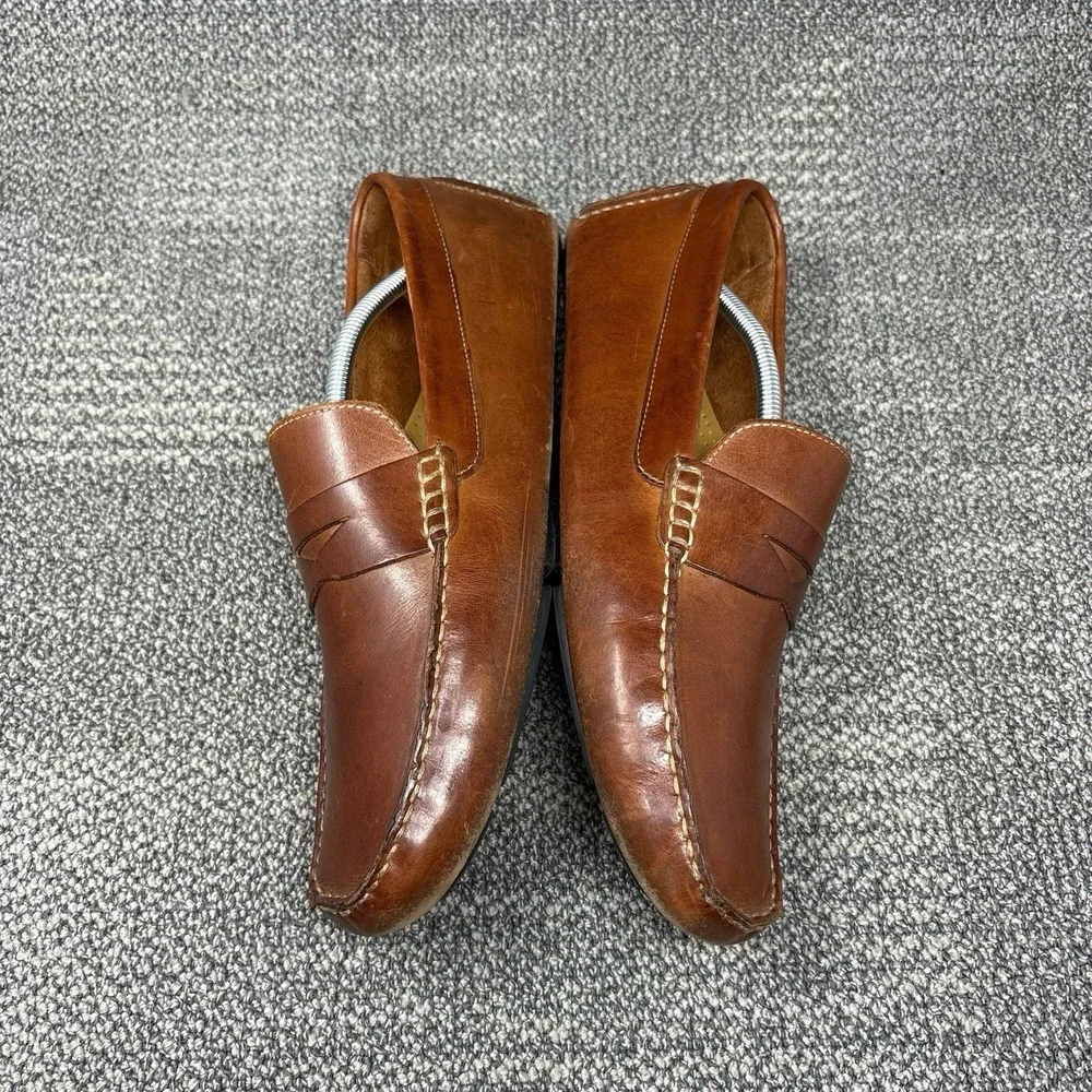 Cole Haan Howland Penny Loafers Mens 11.5 M C04534 Saddle Tan Leather Driving